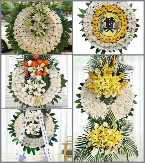 河南南阳新野县王集镇白滩村花圈速递